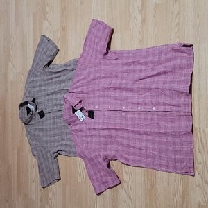 Jos.A.Bank Short Sleeve Shirts (Qty 2) LARGE